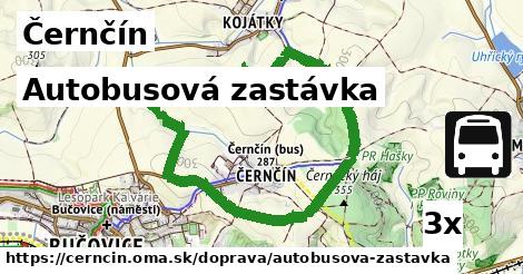 autobusová zastávka v Černčín