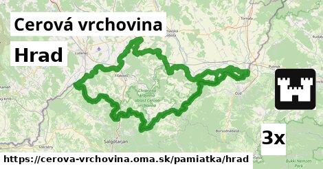 Hrad, Cerová vrchovina