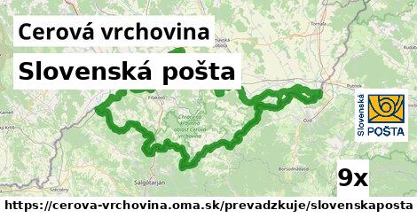 Slovenská pošta, Cerová vrchovina