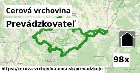 prevádzkovateľ v Cerová vrchovina