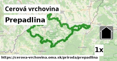 Prepadlina, Cerová vrchovina