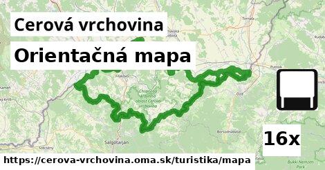 Orientačná mapa, Cerová vrchovina