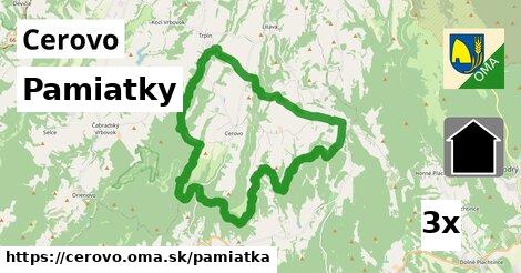 pamiatky v Cerovo