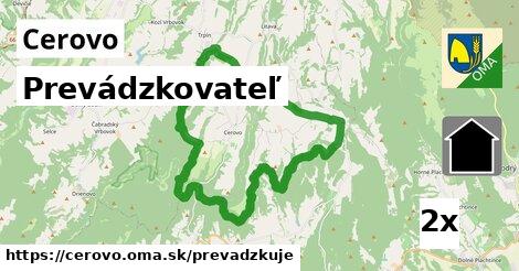 prevádzkovateľ v Cerovo