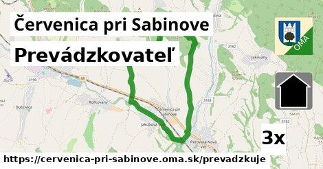 prevádzkovateľ v Červenica pri Sabinove