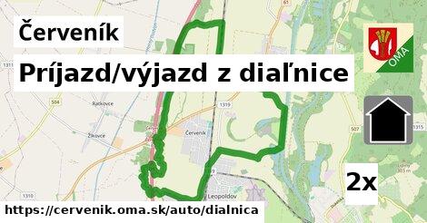 Príjazd/výjazd z diaľnice, Červeník