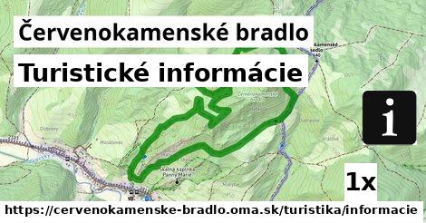 Turistické informácie, Červenokamenské bradlo