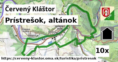 Prístrešok, altánok, Červený Kláštor