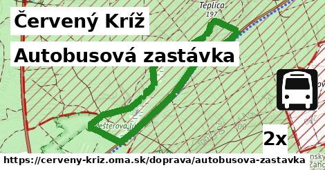 Autobusová zastávka, Červený Kríž