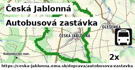 autobusová zastávka v Česká Jablonná