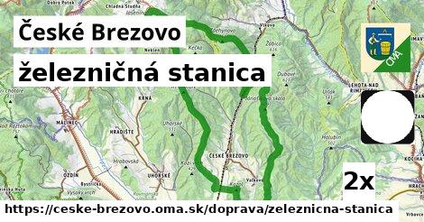 železničná stanica, České Brezovo