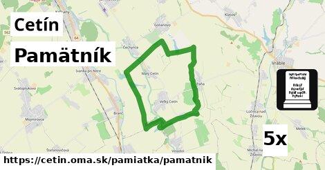 Pamätník, Cetín