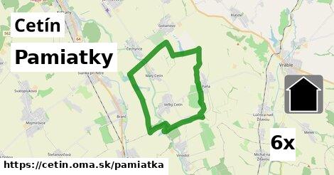 pamiatky v Cetín