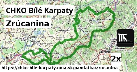 Zrúcanina, CHKO Bílé Karpaty