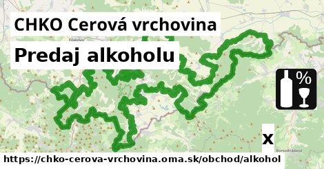 Predaj alkoholu, CHKO Cerová vrchovina