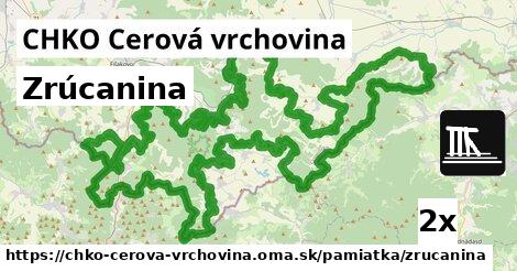 Zrúcanina, CHKO Cerová vrchovina