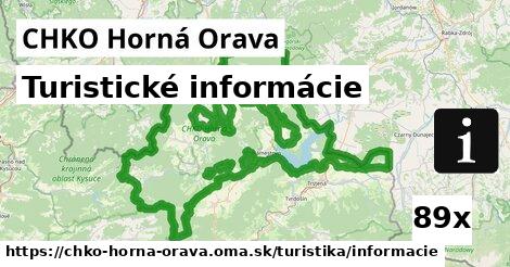 Turistické informácie, CHKO Horná Orava