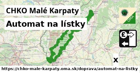 Automat na lístky, CHKO Malé Karpaty