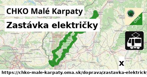 Zastávka električky, CHKO Malé Karpaty