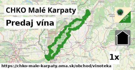 Predaj vína, CHKO Malé Karpaty