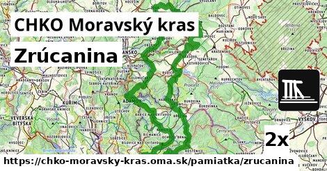 Zrúcanina, CHKO Moravský kras