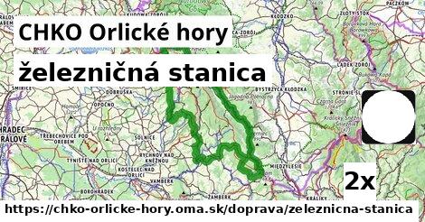 železničná stanica, CHKO Orlické hory