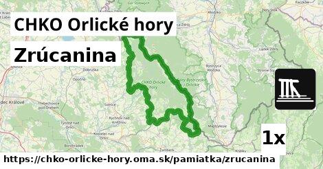 Zrúcanina, CHKO Orlické hory