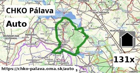 auto v CHKO Pálava