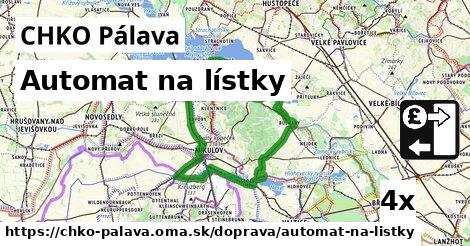 Automat na lístky, CHKO Pálava