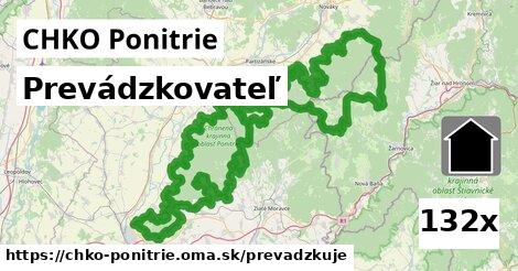 prevádzkovateľ v CHKO Ponitrie