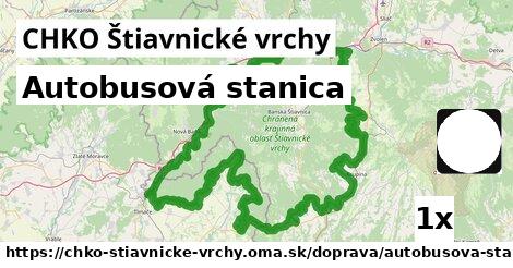 autobusová stanica v CHKO Štiavnické vrchy