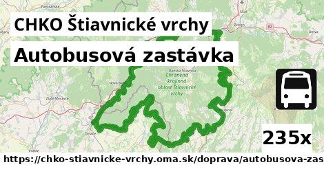 Autobusová zastávka, CHKO Štiavnické vrchy