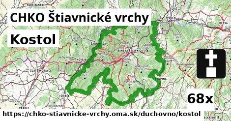 kostol v CHKO Štiavnické vrchy