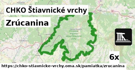 Zrúcanina, CHKO Štiavnické vrchy