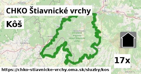 Kôš, CHKO Štiavnické vrchy