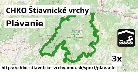 Plávanie, CHKO Štiavnické vrchy