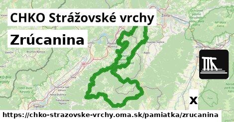 Zrúcanina, CHKO Strážovské vrchy