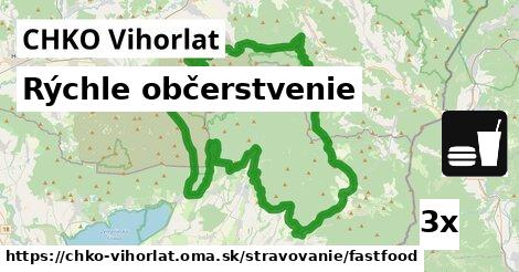 rýchle občerstvenie v CHKO Vihorlat