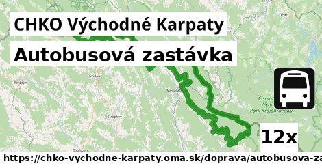 Autobusová zastávka, CHKO Východné Karpaty