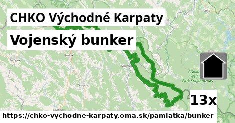 Vojenský bunker, CHKO Východné Karpaty