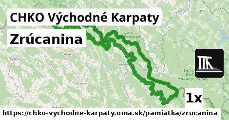 zrúcanina v CHKO Východné Karpaty