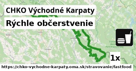 rýchle občerstvenie v CHKO Východné Karpaty