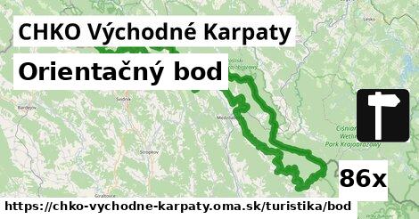 Orientačný bod, CHKO Východné Karpaty