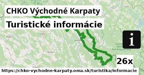 Turistické informácie, CHKO Východné Karpaty