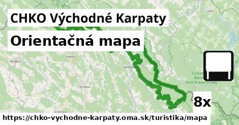 Orientačná mapa, CHKO Východné Karpaty