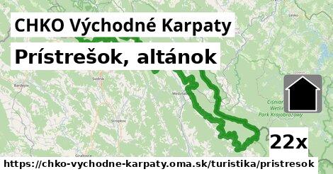 Prístrešok, altánok, CHKO Východné Karpaty