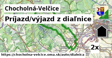 príjazd/výjazd z diaľnice v Chocholná-Velčice