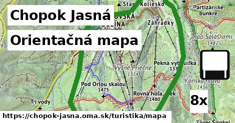 Orientačná mapa, Chopok Jasná