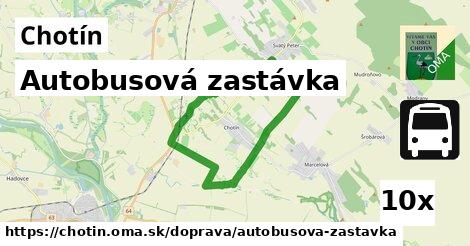 Autobusová zastávka, Chotín