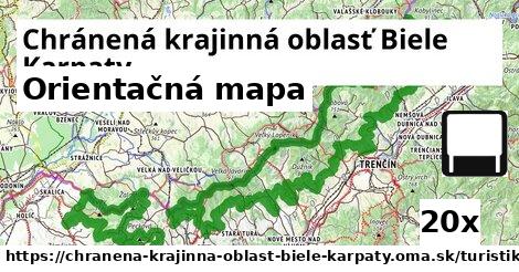 Orientačná mapa, Chránená krajinná oblasť Biele Karpaty